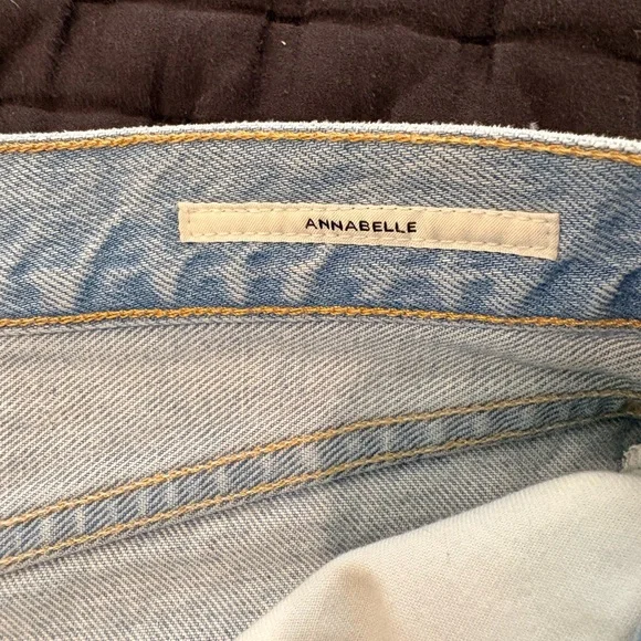 Citizens Of Humanity Light Wash Frayed Hem Denim Shorts - Picture 3 of 3